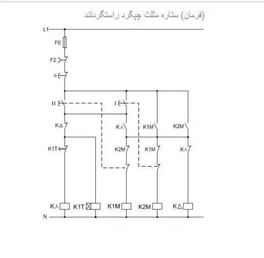 نقشه مدار فرمان قدرت و کنتاکتوری