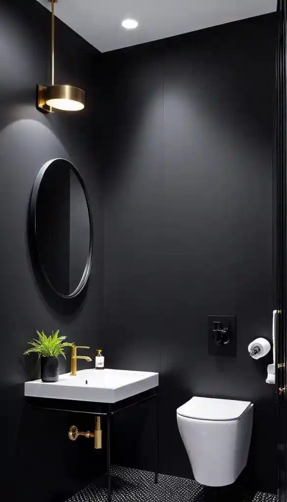 حمام با سرامیک تیره