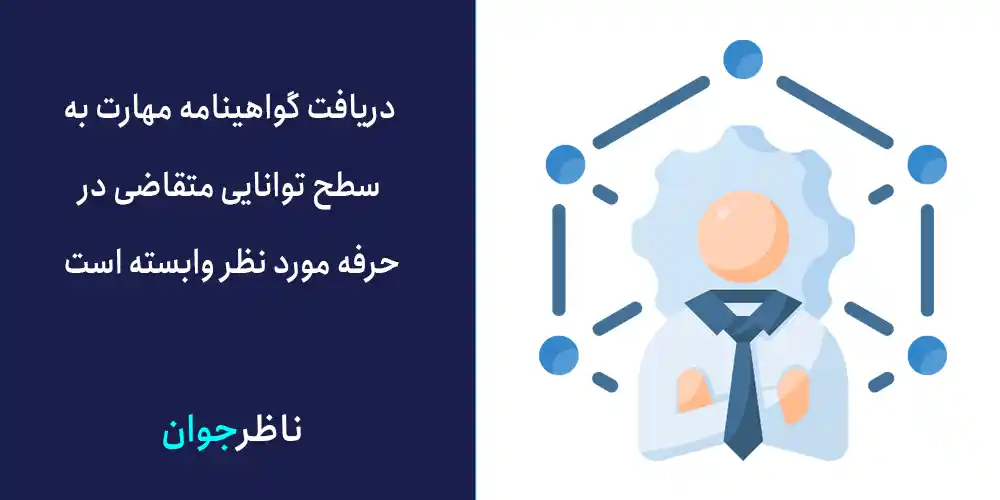 دریافت گواهینامه مهارت به سطح توانایی متقاضی در حرفه مورد نظر وابسته است