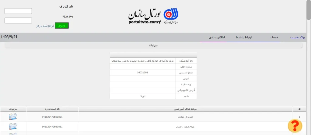 آموزشگاه فنی حرفه ای تهران