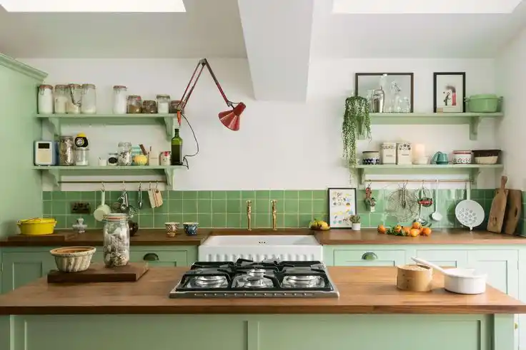 نزدیک بودن رنگ کابینت با سرامیک