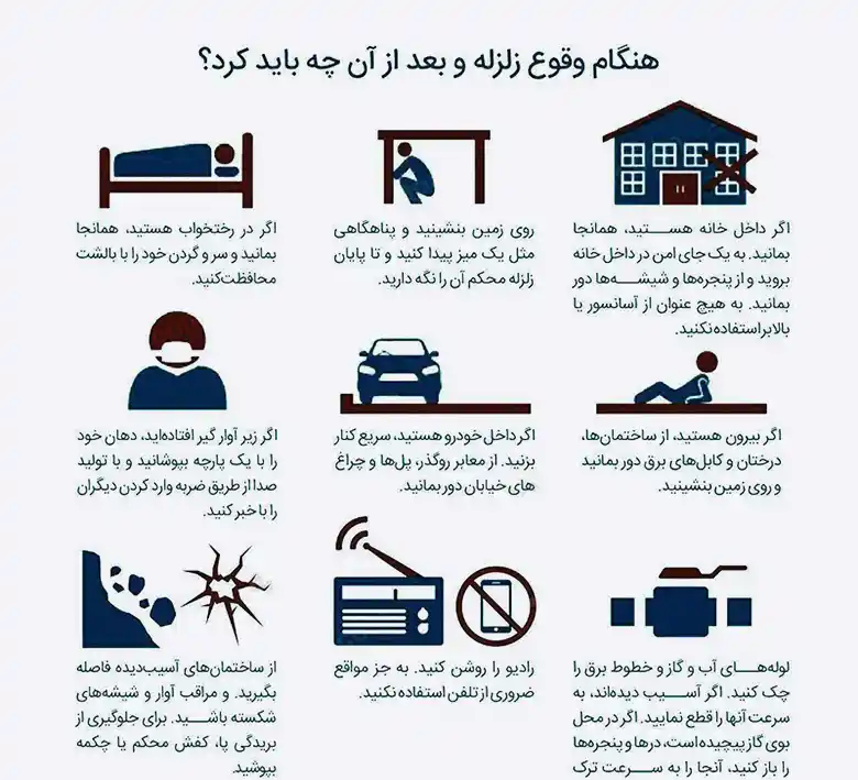 هنگام وقوع زمین لرزه چه کنیم؟